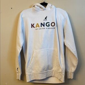 Kangol White Crewneck Hoodie with Multicolor Logo